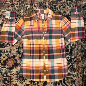 Lightweight J Crew Plaid Button Up